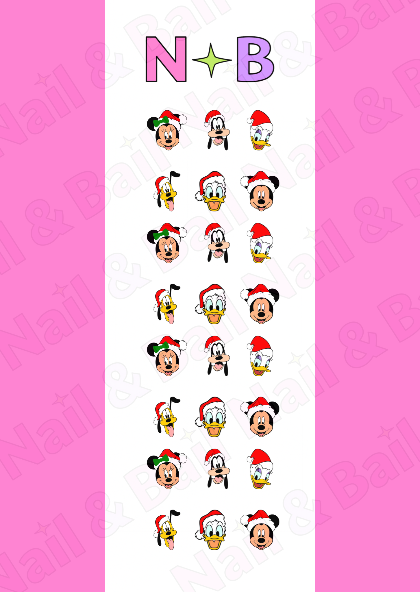 Festive Mouse & Friends Nail Decals